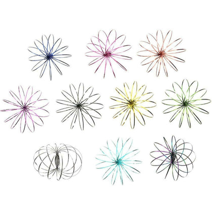 3D Magic Flow Rings Toys Funny Kinetic Spring Infinity Arm Slinky Juggle Dance