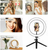 10" LED Ring Light with Stand for Youtube Tiktok Makeup Video Phone Selfie + USB