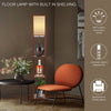 Home Living Room Modern Lighting Floor Lamp Warm Light Shades with Shelves