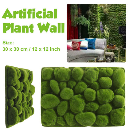 Artificial Plant Wall Fence Panel Foliage Hedge Reindeer Moss Mat Greene