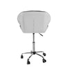 Office Chair PU Leather Lift Swivel Chair Comfy Padded Seat Chair Armless Chairs