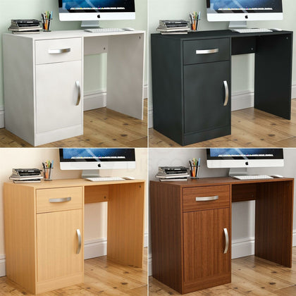 Hudson Compter Desk 1 Drawer 1 Door Laptop PC Table Home Office Workstation