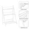 3 Layers White Ladder Shelf Bookshelf Display Rack Plant Stand Storage Foldable