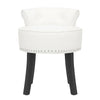 Velvet/PU Dressing Table Chair Small Guest Reception Stool Button Padded Seat