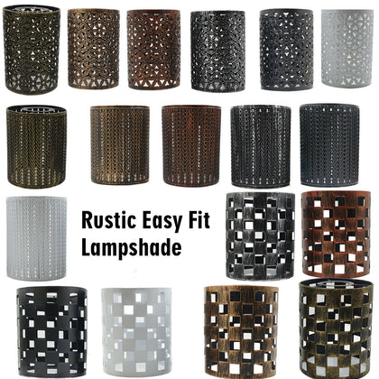 MODERN DRUM STYLE LIGHT LAMP SHADE CEILING PENDANT METAL EASY FIT METAL CAGE NEW