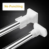 Telescopic Shower Curtain Rail Extendable 53-80cm Pole Rod Bath Chrome