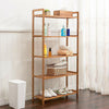 Floor Standing Bamboo Bookshelf Storage Unit Plant Stand Display Shelving Holder