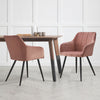 2 Pcs Dining Chairs Armchair PU / Velvet Kitchen Dining Room Restaurant Office