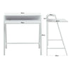 Simple Home Office Computer Desk Study PC Writing Table Workstation 2 Shelf Top