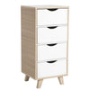 BATHROOM STORAGE CABINET BEDROOM WOODEN BESIDE TABLE CUPBOARD 4/5 DRAWERS