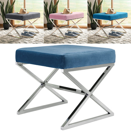 Velvet Dressing Table Stool Bedroom Vanity Makeup Bench Bedroom Chair Piano Seat