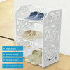 3/4 Tiers Shoe Rack Storage Shelf Display Stand Organiser Unit Cabinet White UK