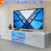 62.99" Modern TV Unit Cabinet TV Stand - Matt Body & High Gloss Doors LED Light
