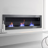Fireplace 900/1200/1400mm Wide Bio Fireplace Inset Wall Hanging Biofire Glass