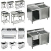 Stainless Steel Commercial Kitchen Sink Catering Sink Single Double Bowl Drainer