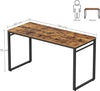 Large Industrial Computer Desk Rustic Office Study Vintage Retro Writing Table