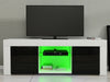 Modern TV Unit Cabinet Stand Sideboard Matt body & High Gloss Doors FREE LED