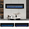 50/60"Electric Fire Wall Fireplace Surround Heater Burner 9 LED Flame Freestand