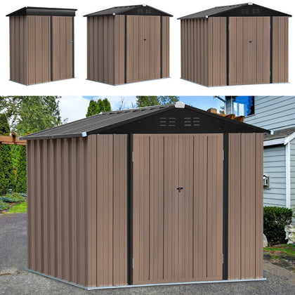 Garden Shed Metal Pent/Apex Roof 5 x 3, 6 x 4, 8 x 6 Outdoor Tool Storage House