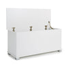 Ottoman Storage Chest White Toy Chest Bedding or Blanket Box Large Wooden New