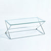 Rectangular Glass Coffee Table Sofa Side Living Room Furniture Chrome Sliver NEW