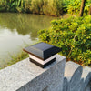 Solar Powered 6 LED Deck Post Light Garden Cap Square Fence Landscape White Lamp