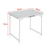 2.6FT Outdoor Folding Tables Metal Picnic BBQ Dining Camping Garden Patio Party