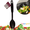 Solid Slotted Spoon Nylon Black Non Stick Cooking Serving Kitchen Heat Resistant