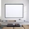 4:3 Manual Pull Down Wall Mounted Projector Screen Home Cinema Theater HD Movie