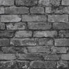 GREY CHARCOAL WHITE SILVER BRICK WALL WALLPAPER - RUSTIC MOROCCAN METALLIC STONE