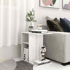 Living Room Modern Side Table High Gloss White 50x30x50 cm Chipboard Furniture