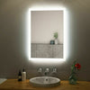 Bathroom Mirror with LED Light Demister Pad Anti-fog Touch Switch Wall Mounted