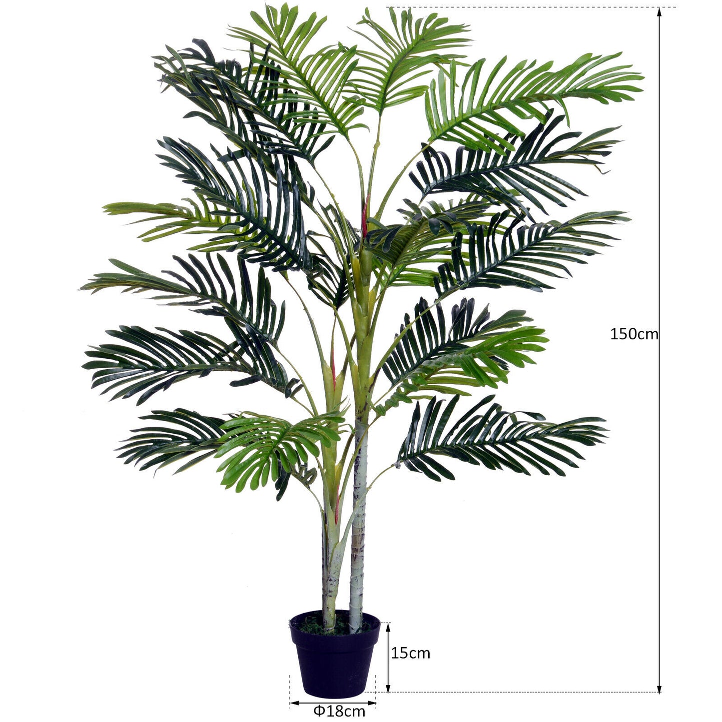 150cm(5ft) Artificial Palm Tree Indoor Decor Tropical Green Plant Home Office