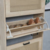 Ex Display Lena Rattan Shoe Storage Cabinet