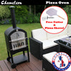 Outdoor Garden Pizza Oven Charcoal BBQ Grill 2-Tier Freestanding with Chimney