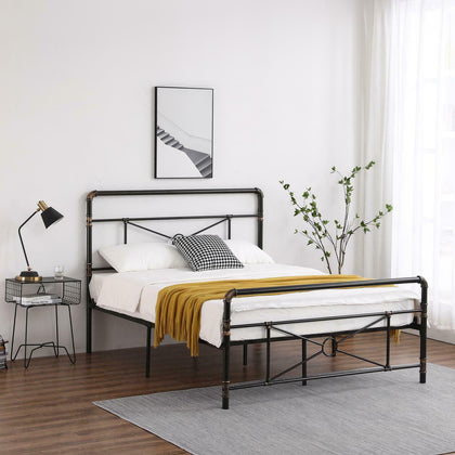 Single Double Bed Solid 3FT 4FT6 Metal Beds Frame Modern Bedroom Furniture