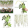Artificial Hanging Wisteria Ivy Fake Silk Flower Vine Home Wedding Garden Decor