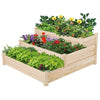 Wooden Raised Garden Bed 3 Tier Elevated Planter Box Kit for Vegetable Flowers