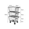 Large 3 Tier Kitchen Fruit Vegetable Holder Storage Trolley Basket Rack UK