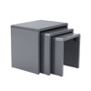 Nest of Tables Set of 3 Nesting Tables High Gloss Coffee Table MDF Wood End Side