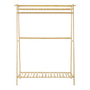 Large Coat Stand Wooden Bamboo Clothes Rail Shelf Corner Garment Rack Home