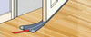 DOUBLE SIDED UNDER DOOR FOAM DRAUGHT EXCLUDER INSULATION SEAL STOP COLD AIR NEW