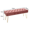 Hairpin Leg Bench Dining Room Hallway Stool Velvet Padded 2-3 Seater Bench Seat