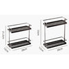 Metal Durable 2 Tie Spice Rack Stand Kitchen Jar Storage Shelf Corner Organiser