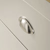 Cream Oak Sideboard 2 Door 2 Drawer Storage Cupboard Metal Handles