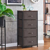Fabric Chest of 3/4/5 Drawers Storage Cabinet Side Table Standing Home Brown UK