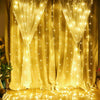 USB Plug 300 LED Curtain Light Fairy String Lights Hanging Wall Fence Party Xmas