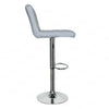 2 × Faux PU Leather Breakfast Bar Stools Home Kitchen Swivel Gas Lift Chair Grey