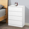 Modern Chest of Drawers Bedside Table Cabinet Nightstand 4 Drawers Bedroom White
