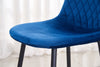 Set of 4 Velvet Dining Chairs Side Chair Metal Legs Padded Seat Living Room Home